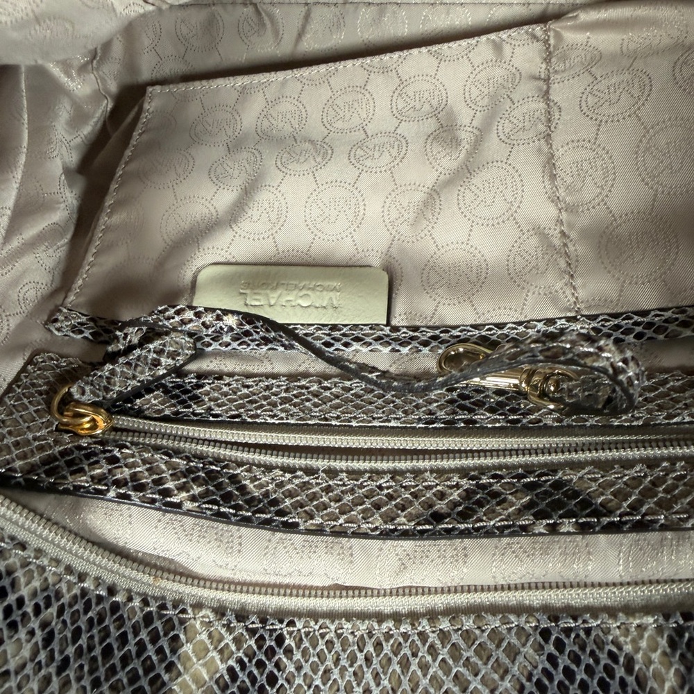 Michael Kors Python Snake Print Shoulder Bag - image 10